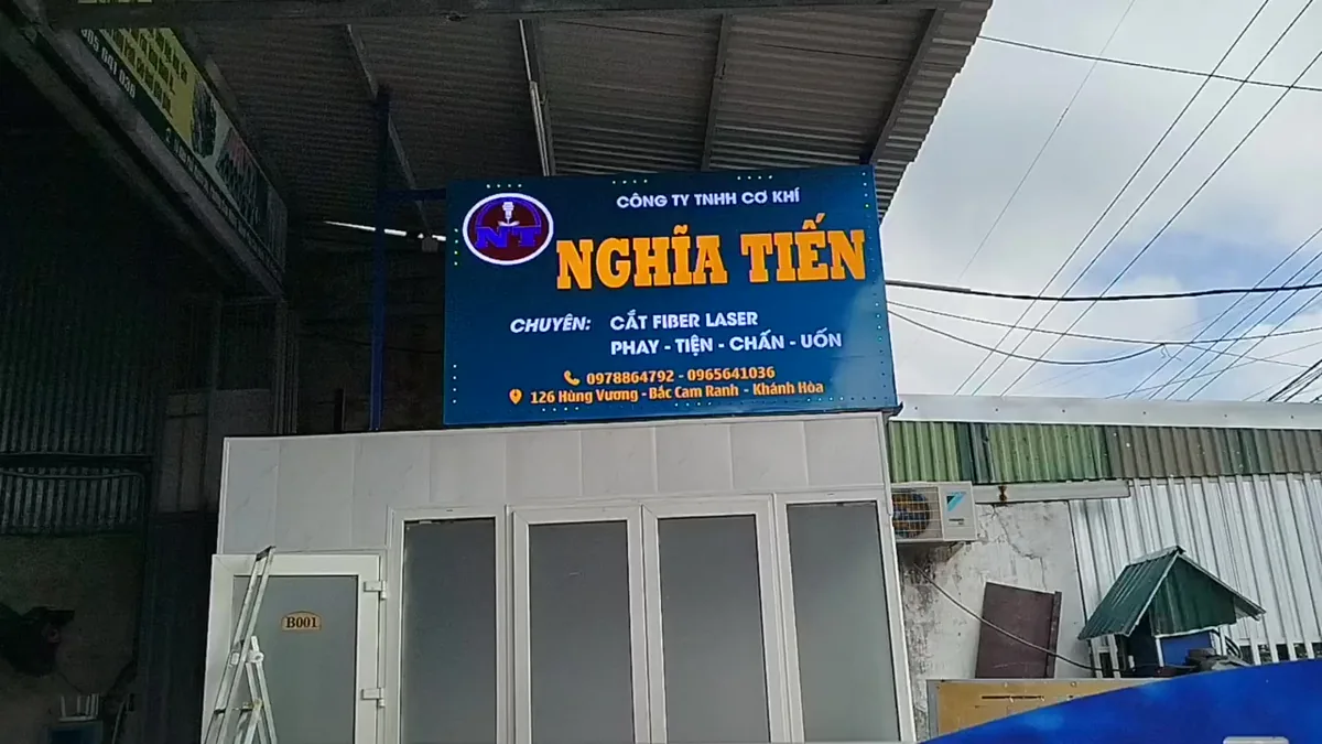 Biển hiệu Cơ Khí Nghĩa Tiến Cam Ranh