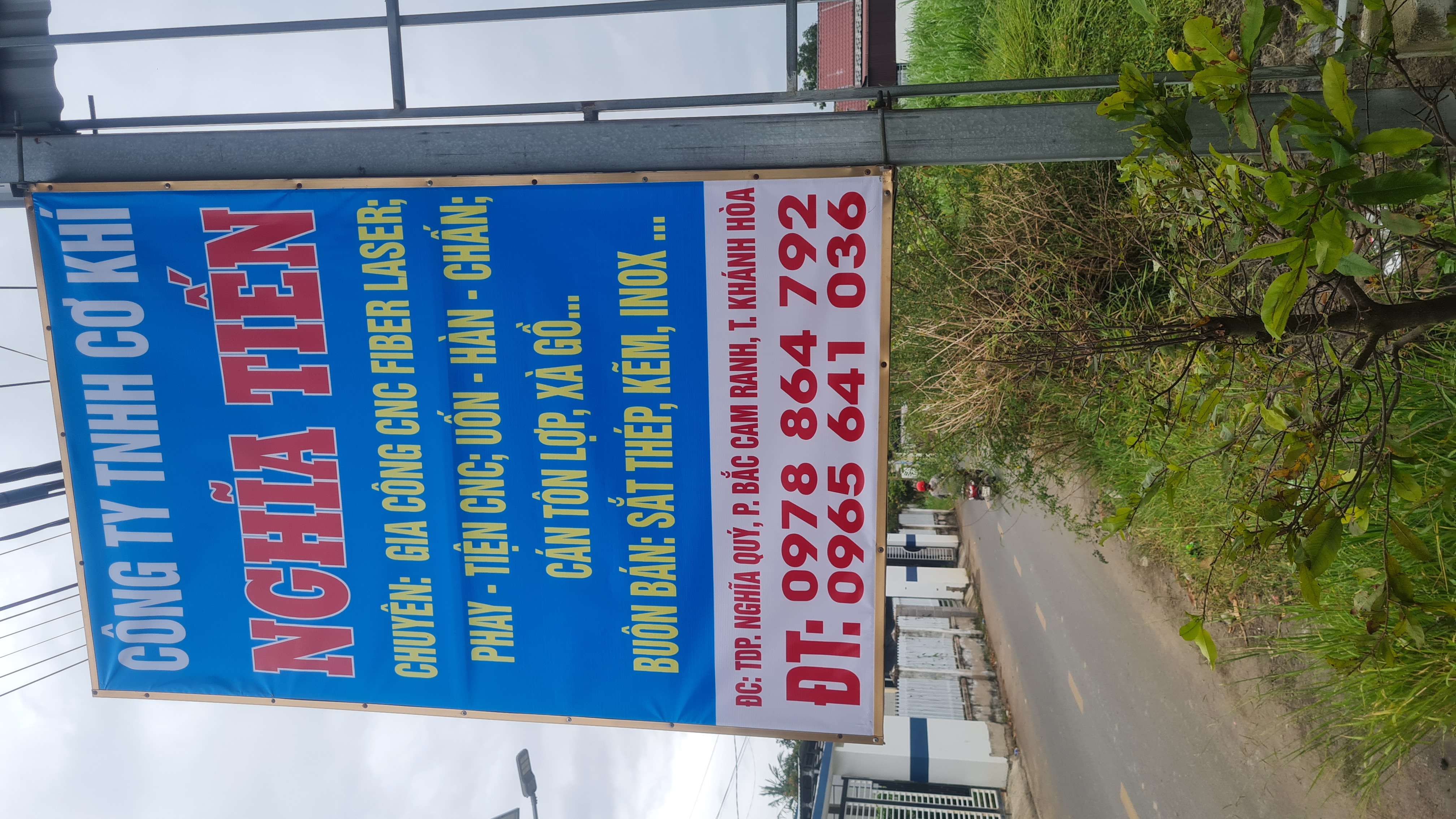 Biển hiệu Công ty Cơ Khí Nghĩa Tiến Cam Ranh
